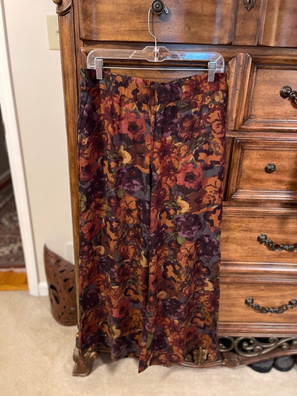 Cartonnier for Anthropologie Wide Leg Pants in Multi Autumn Floral